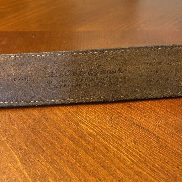 Eddie Bauer LARGE Men’s Leather Belt Brown Brass - Picture 3 of 7